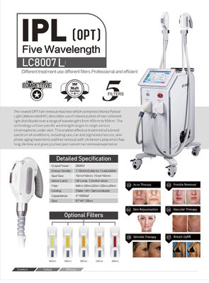 อุปกรณ์กำจัดขนด้วยเลเซอร์ 110VAC IPL Ipl Shr E แสงสว่าง Skin Rejuvenation